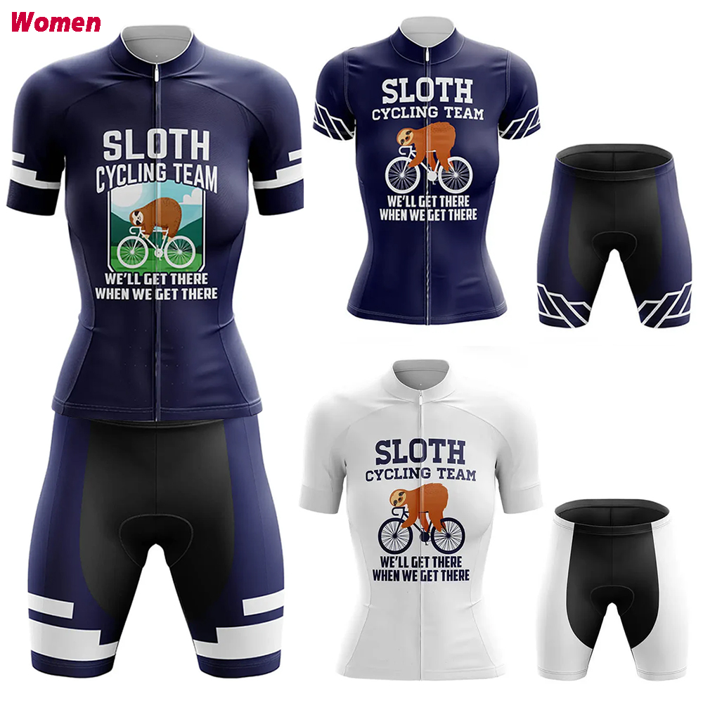 Mountain Biking Outfits Women - Leniwiec Kolarstwo Poliester Odzież rowerowa Uniform