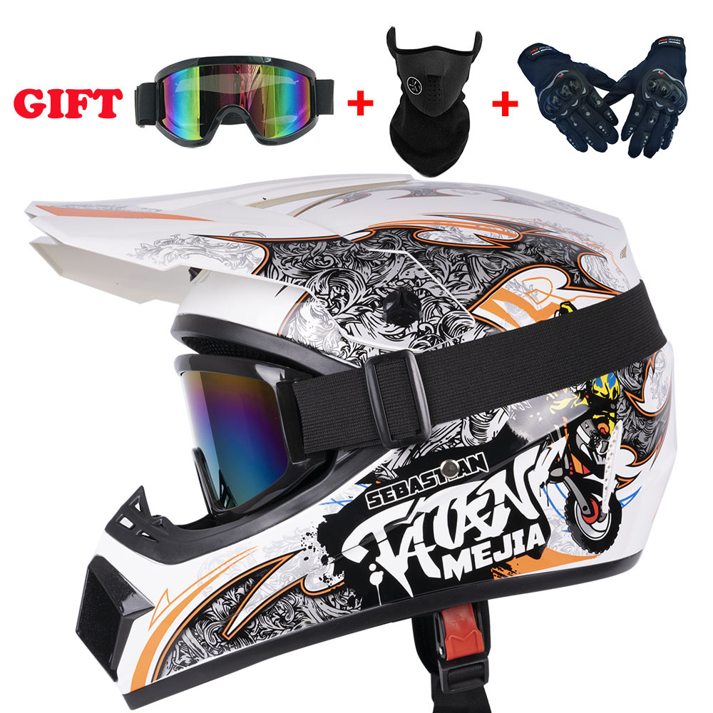 Mountain Biking Youth - Kask motocyklowy dla młodzieży, dziecięcy, terenowy,