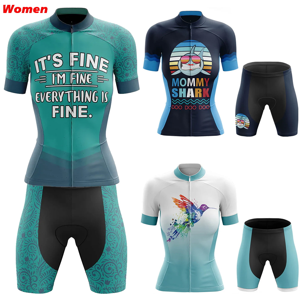 Mountain Biking Outfits Women - Damski strój kolarski z poliestru \