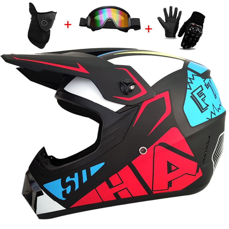 Mountain Biking Protective Gear - 3-częściowy zestaw kasków terenowych dla dzieci,
