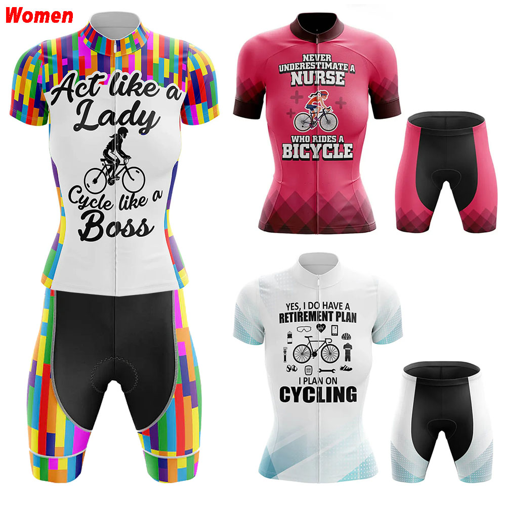 Mountain Biking Outfits Women - Kolarstwo Pielęgniarka Poliester Odzież rowerowa Uniform