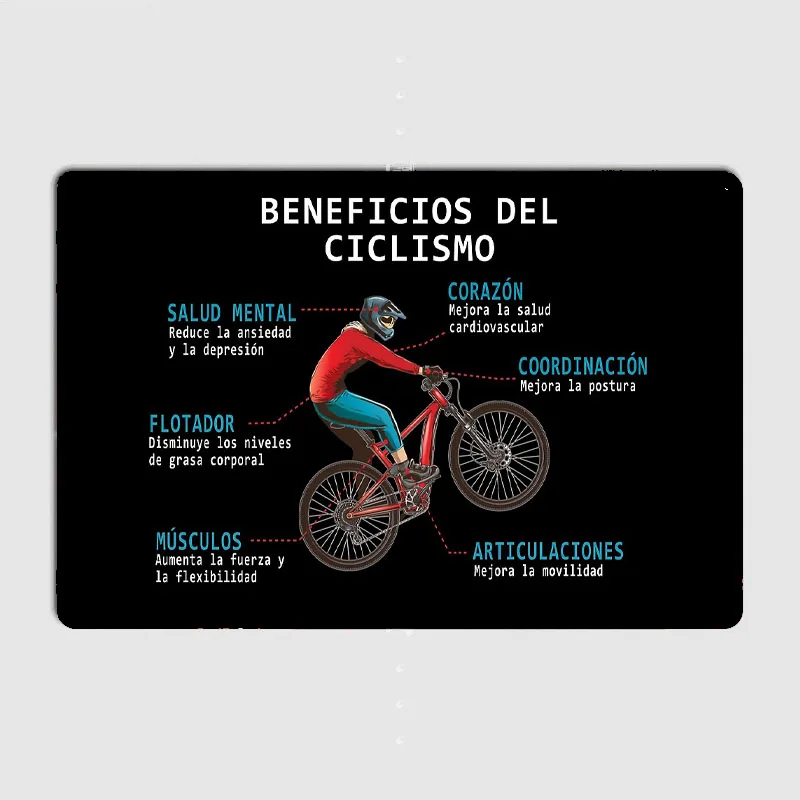 Plakat z korzyściami kolarstwa – Mountain Biking Benefits recenzja i cena