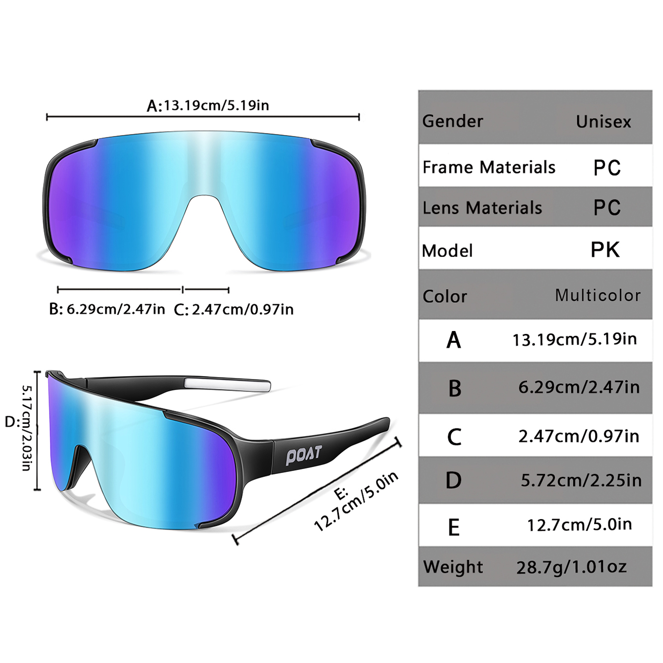 Okulary rowerowe POAT UV400 mę – Mountain Biking Glasses recenzja i cena